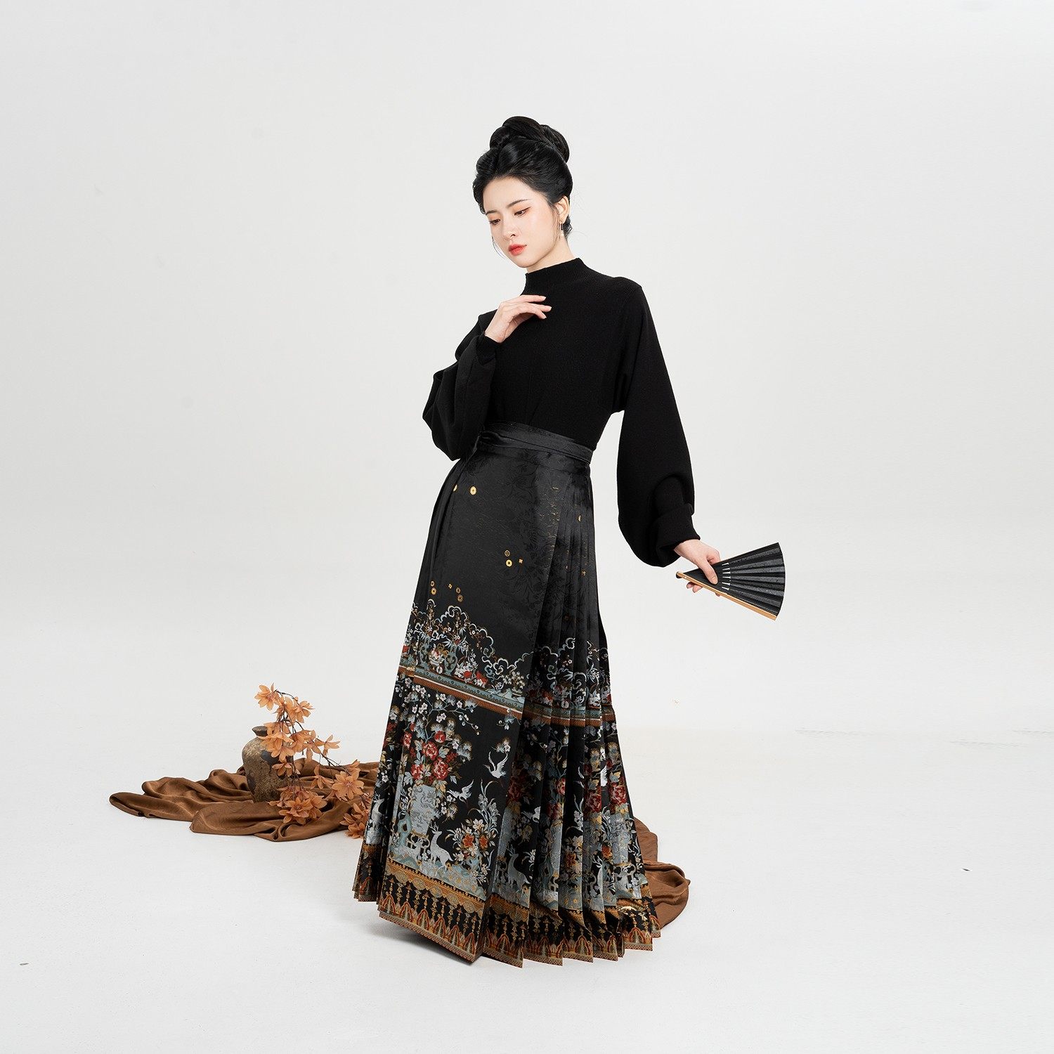 织造司[岁朝福鹿]原创汉服绣花圆领对襟长袄暗纹妆花马面裙秋冬款,淘宝优惠券,粉丝福利购,淘宝优惠卷