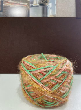 【橙橙系列】橙色手混线 手工diy包包手帐素材卡套毛线 80g