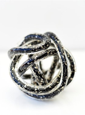 每周一三五10点上新/简约现代时尚彩色玻璃麻团摆W件家居桌面装饰