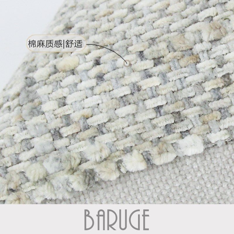 布瑞格米灰编织长枕客厅沙发腰y枕棉麻靠垫别墅展厅装饰靠包长条,淘宝优惠券,粉丝福利购,淘宝优惠卷