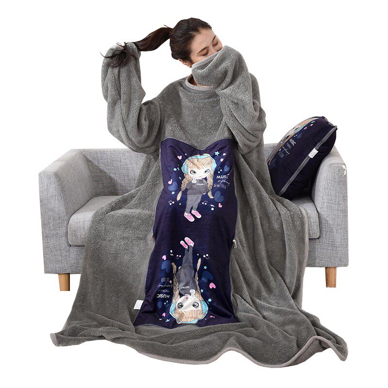 带袖懒人抱枕被子两用儿童珊瑚绒毯可爱J汽车沙发靠垫穿戴式玩手,淘宝优惠券,粉丝福利购,淘宝优惠卷