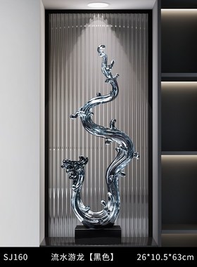 风生水起入户进门k玄关装饰摆件轻奢高档客厅电视柜工艺品艺术摆