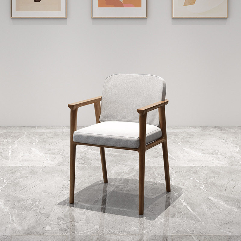北欧家用实木椅子简约靠背椅卧室书房书椅电脑椅办公学习椅带扶手,淘宝优惠券,粉丝福利购,淘宝优惠卷