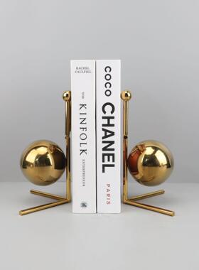 现代简约金属蜗牛书档装饰品家居样板间办公室客厅电视柜书靠摆件