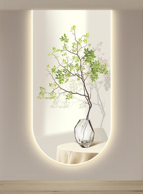 速发风关玄格装饰绿画植小清新入户玄关画正对门客厅发光壁画