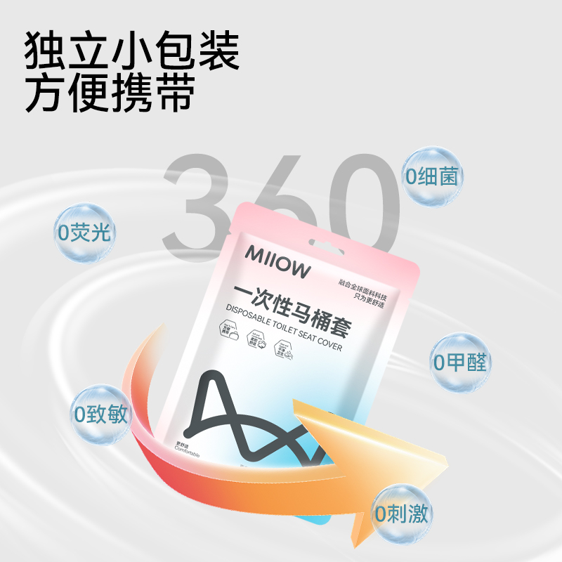 猫人加厚一次性的马桶坐垫套独立包装坐便套产妇便携酒店旅行专用