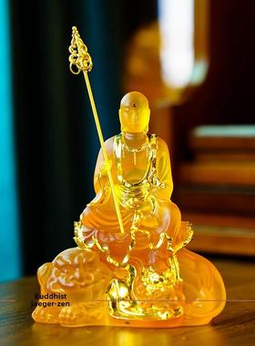 精品水琉璃谛听地藏菩萨佛像家用佛堂供奉结缘用品地藏王平安摆件