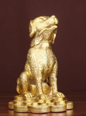 善缘居金钱狗纯铜狗风水狗摆件生肖狗补西北缺角守家防三摆件