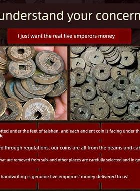 真品五帝钱门对门葫芦挂件纯铜入户门吉祥结铜钱串招财古币五吊钱