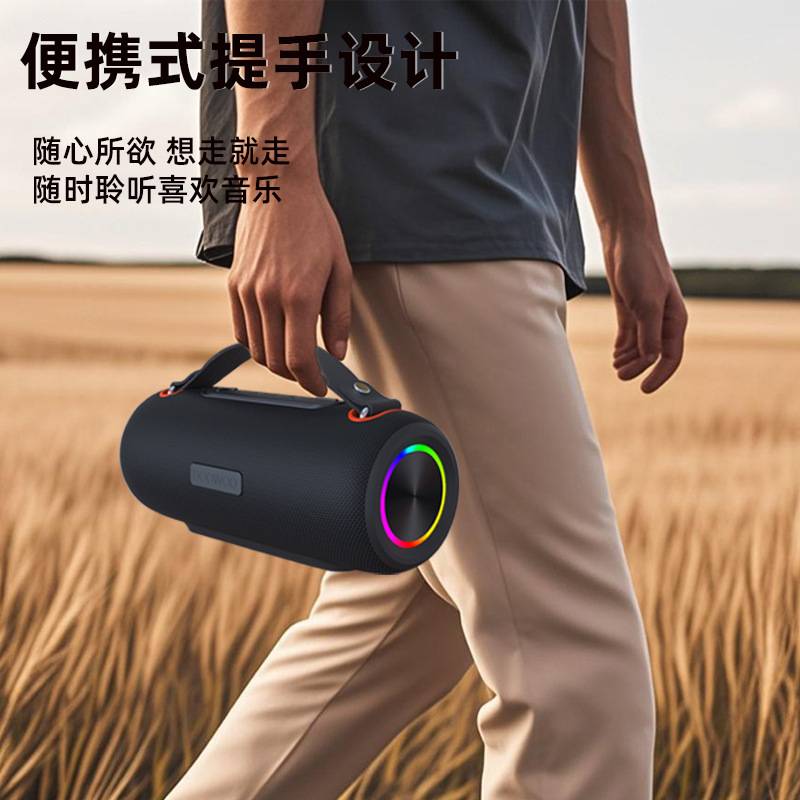 跨境新款30W大功率蓝牙音箱户外防水无线重低音炮便携式插卡音响 - 图0