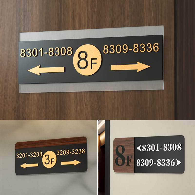 亚克力门牌家用酒店楼层索引指示民宿立体轻奢数字标识导向号码牌 - 图3