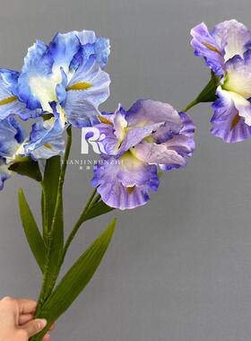 轻尾花婚庆插仿真花奢2大鸢头爱丽丝假花婚礼花路引花艺AL-1200外