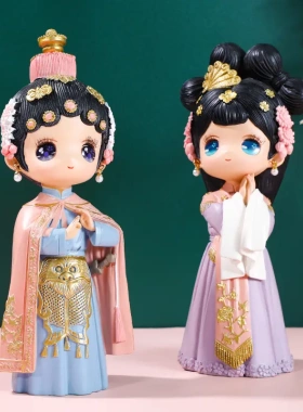 中国风Q版戏曲京剧人物摆件女孩
