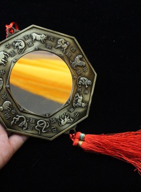 八挂镜子大门阴阳八卦入户农村电梯门对楼梯镇铜镜转九宫家用凹镜