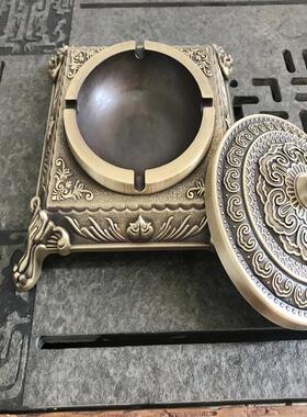 厂家直销欧式纯铜烟灰缸客厅摆件黄铜工艺品复古创意烟灰缸铜摆件