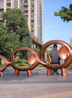 极速户外大象雕塑公园林草地玻璃钢抽象座椅小区商场景观装饰大型