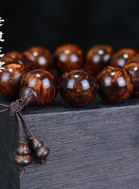 新品缅甸藤香木小叶黄花梨佛珠手串男女手链类似海南降香黄檀文玩