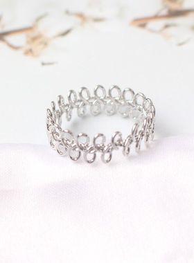 Hip-hop ins tendy cool metal open ring adjustable simple fas