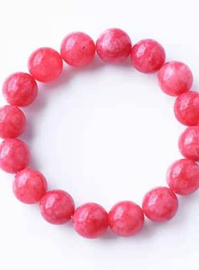 红纹石手链女单圈手串绕指柔红纹玉学生情侣饰品姻缘饰品女款礼物