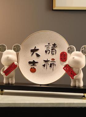 新品暖居乔迁新家摆件高档次2024款送人家用玄关电视柜酒柜装饰物