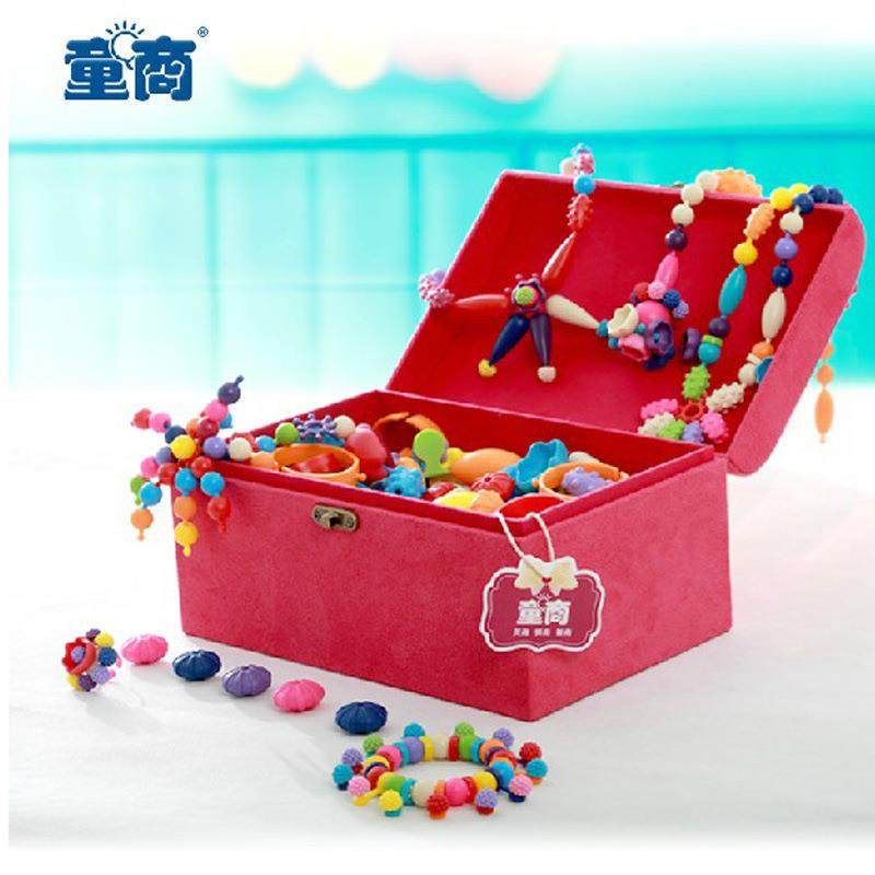 波普串珠拼插珠女孩玩具首饰盒益智智力拼装玩具,淘宝优惠券,粉丝福利购,淘宝优惠卷