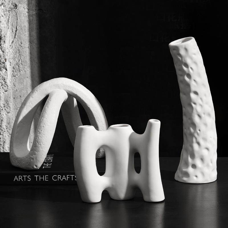 ins创意简约抽象异形陶瓷花瓶摆件插花干花客厅餐桌面家居装饰品,淘宝优惠券,粉丝福利购,淘宝优惠卷