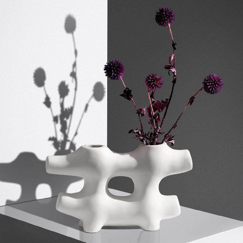 ins创意简约抽象异形陶瓷花瓶摆件插花干花客厅餐桌面家居装饰品,淘宝优惠券,粉丝福利购,淘宝优惠卷