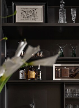 【八度空间】意式轻奢样板间酒柜餐边柜摆件组合售楼Z处水吧软装