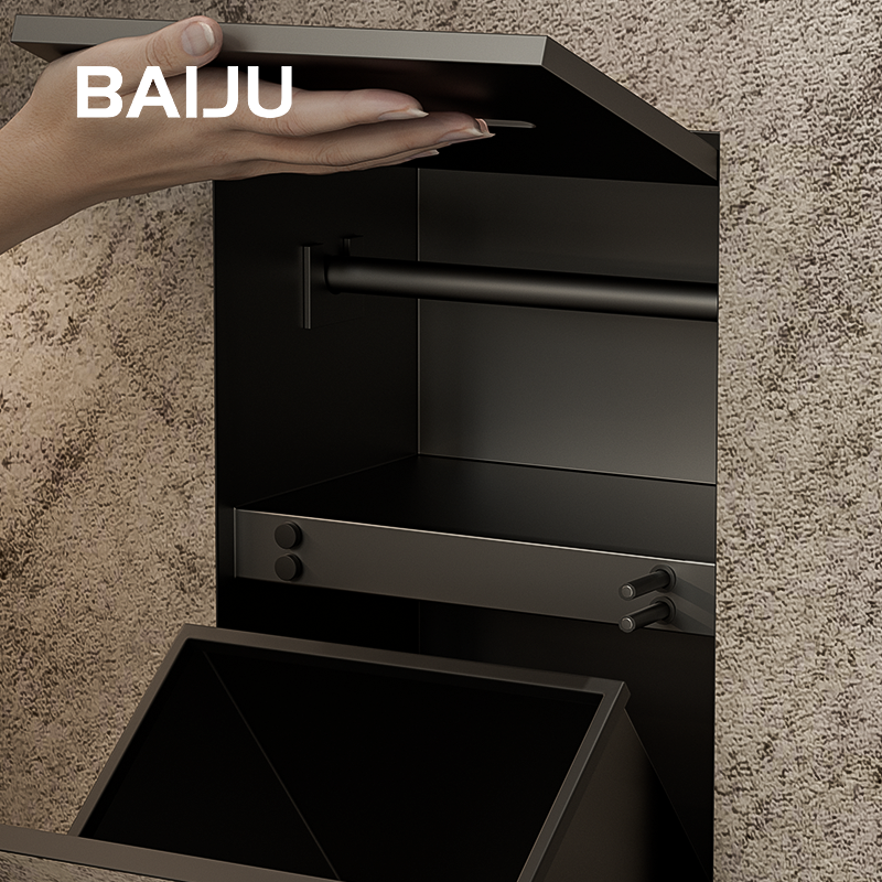 百居家装隐藏式卫生间不锈钢壁龛嵌入式垃圾桶马桶边壁龛柜可定制,淘宝优惠券,粉丝福利购,淘宝优惠卷