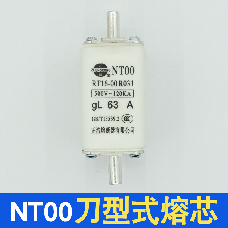 正浩正熔NT00陶瓷熔断器熔芯NTOO RT16-00 RO31 32A50A63A80A160A - 图3