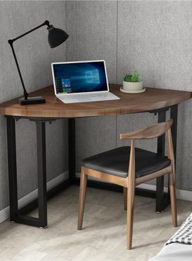 实木三角桌小户型拐角墙角电脑桌书桌小尺寸家用办公桌简易墙角桌