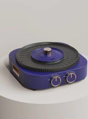 苏贞电锅电烤炉室内电烤盘电火锅涮烤一体锅韩式涮烤一体锅