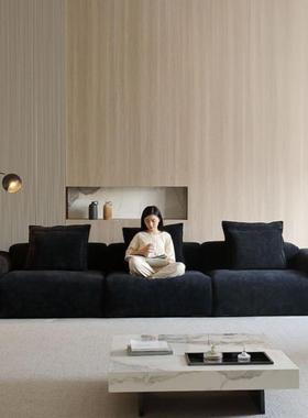 豆腐块直排布艺沙发黑色小户型客厅2024新款羽绒现代简约