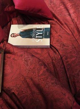 轻奢高端100支长绒棉四件套纯棉婚庆红色印花被套结婚1.8床上用品