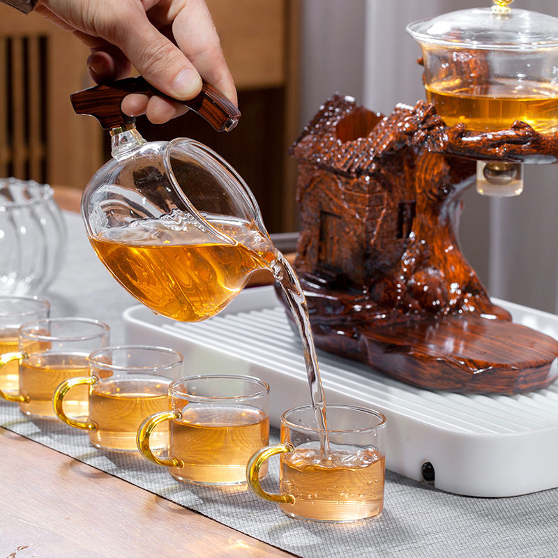 Pantao Xianrui heat-resistant glass lazy fully automatic tea set set home tea making artifact Kungfu teapot