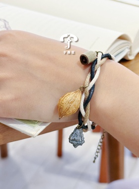 夕西匠手工中药果实植物手链