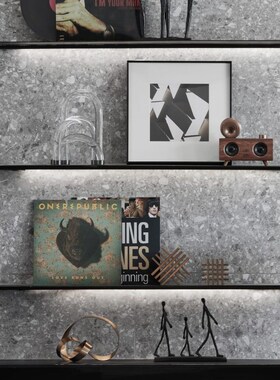 现代轻奢样板间装饰柜摆件书房书柜高柜隔断玄关搭配组合陈设饰品