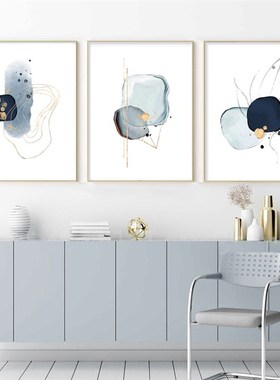 Boho Abstract Beige Pink Blue Geometric Canvas Paintings Boh