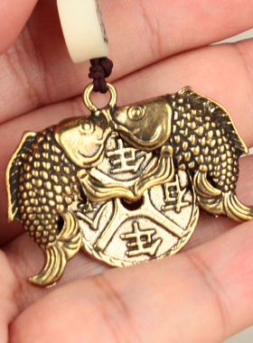 九宫八卦牌年年有鱼密宗十二生肖佛牌挂坠九宫八卦牌挂件可转动