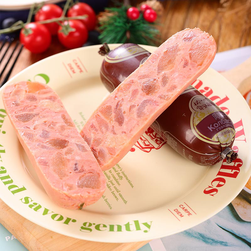 松江老号俄罗斯风味牛筋肠180g火腿肠开袋即食零食下酒菜地道食品