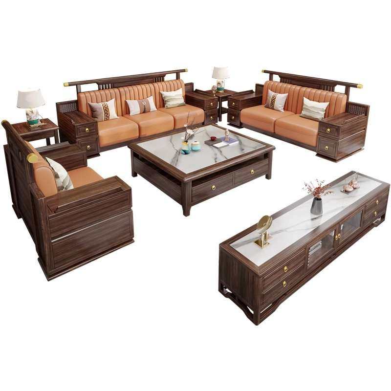 新中式乌金木沙发实木储物别墅高端轻奢大小户型冬夏两用客厅家具,淘宝优惠券,粉丝福利购,淘宝优惠卷
