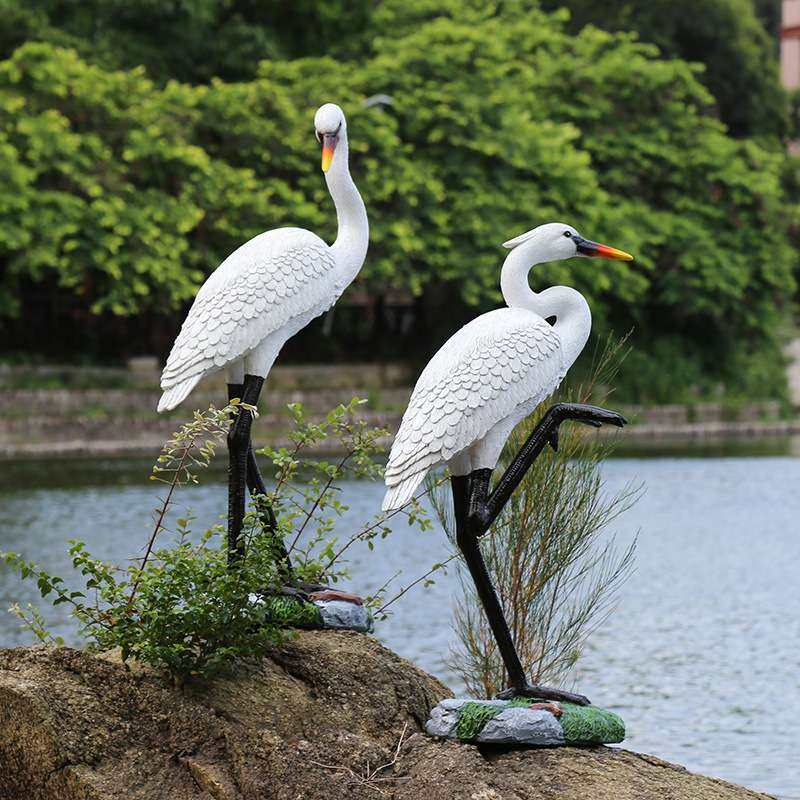 户外仿真仙鹤玻璃钢雕塑花园景观水池假山庭院装饰丹顶鹤白鹭摆件,淘宝优惠券,粉丝福利购,淘宝优惠卷