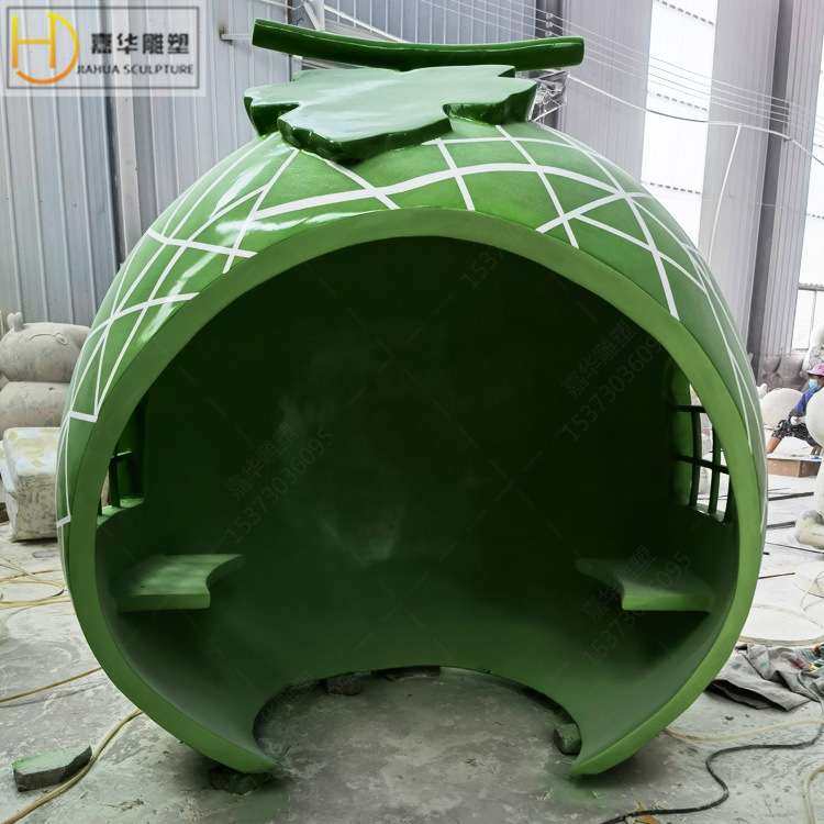 大型果园西瓜玻璃钢哈密瓜亭子雕塑水果屋雕像树脂美陈模型摆件,淘宝优惠券,粉丝福利购,淘宝优惠卷