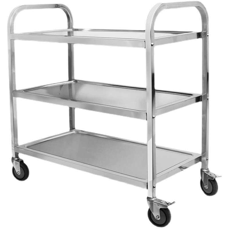 不锈钢加厚餐车商用酒店饭店推车双层收碗车三层手推车平板拖车,淘宝优惠券,粉丝福利购,淘宝优惠卷