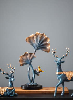 速发关中式银杏叶展示柜开饰玄新隔断轻奢工艺品店铺新店装业招财