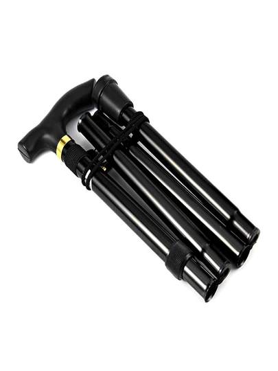 Four-section folding ultra-light aluminum alloy outdoor telescopic height-adjustable men's and women's walking sticks