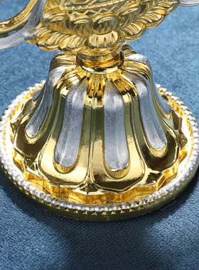 速发民家风摆件合金鎏银八相物族居用品吉祥八宝桌面工艺八瑞瑞摆