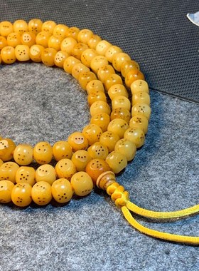 108西藏骨颗佛珠牦牛手串油润天然藏式女款手链项链回流灵骰子手