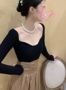 晚时光复古珍珠项炼赫本风女士珍珠炼气质项链正圆珍珠锁骨高品质