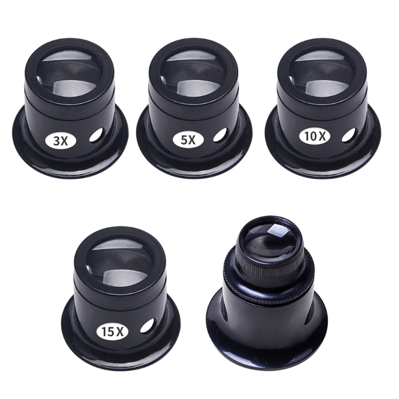3X 5X 10X15X 20X Jewelers Eye Loupe Loop Magnifier Monocular - 图1